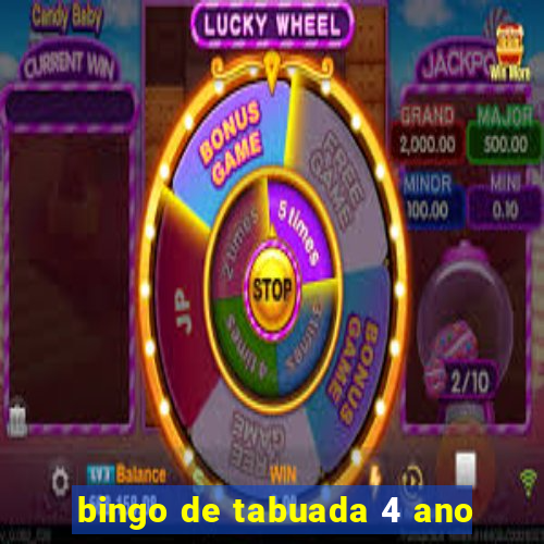 bingo de tabuada 4 ano